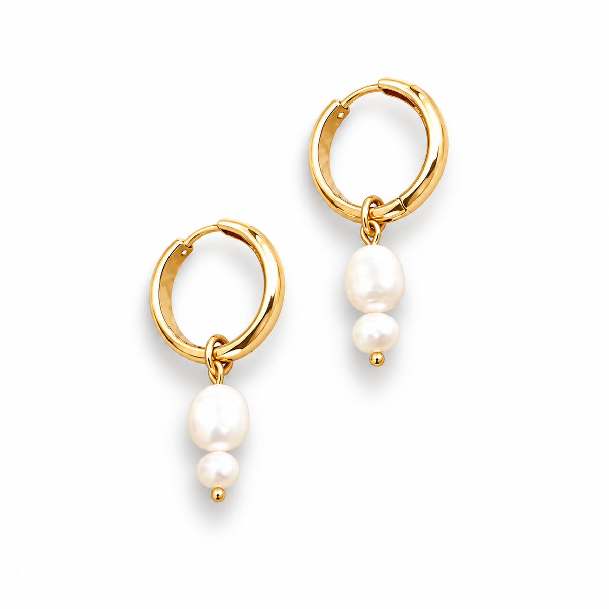 Vela Pearl Hoops Set