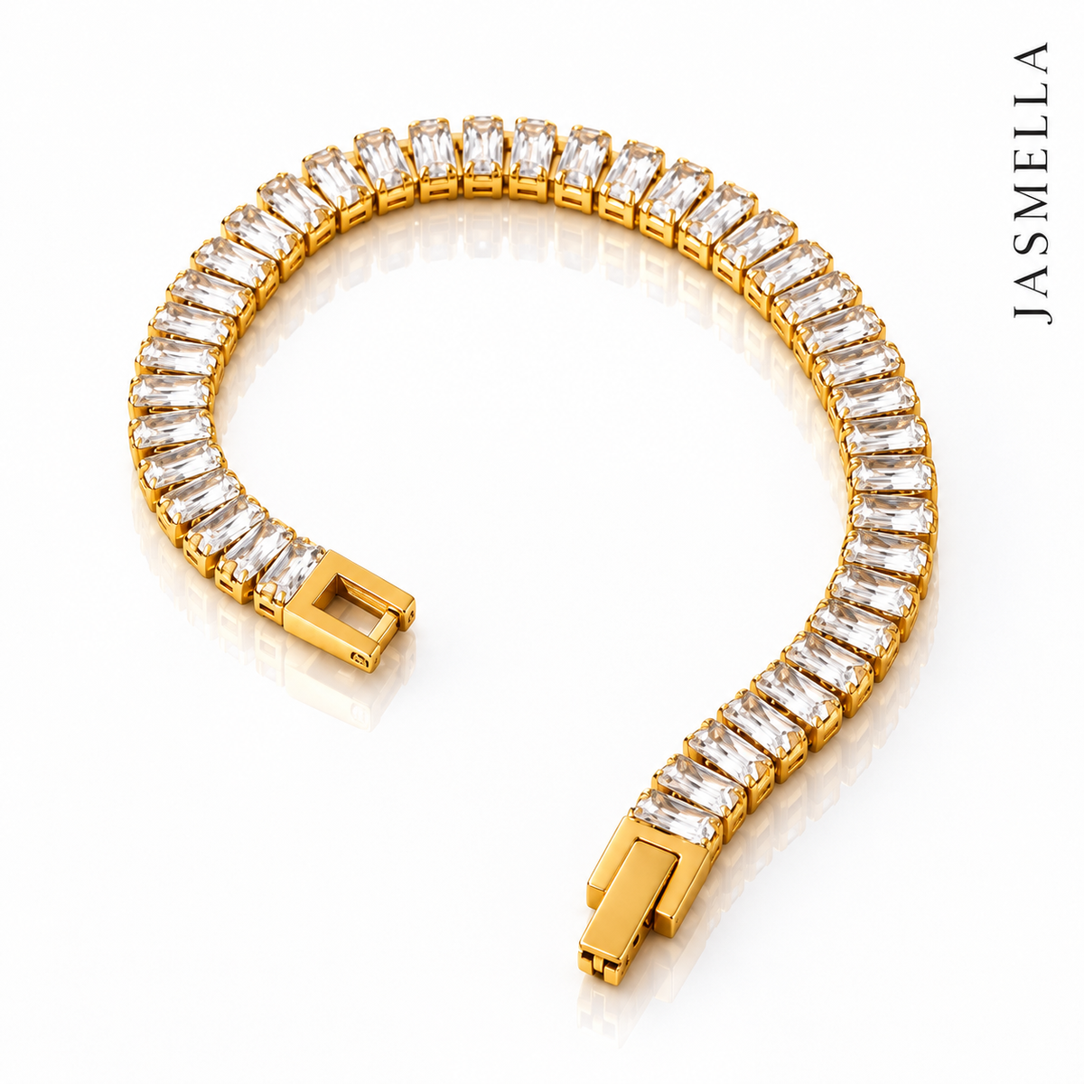 Valessa Prisma Armband – Armband aus Edelstahl, vergoldet, mit Zirkonia-Steinen besetzt – Ansicht 4