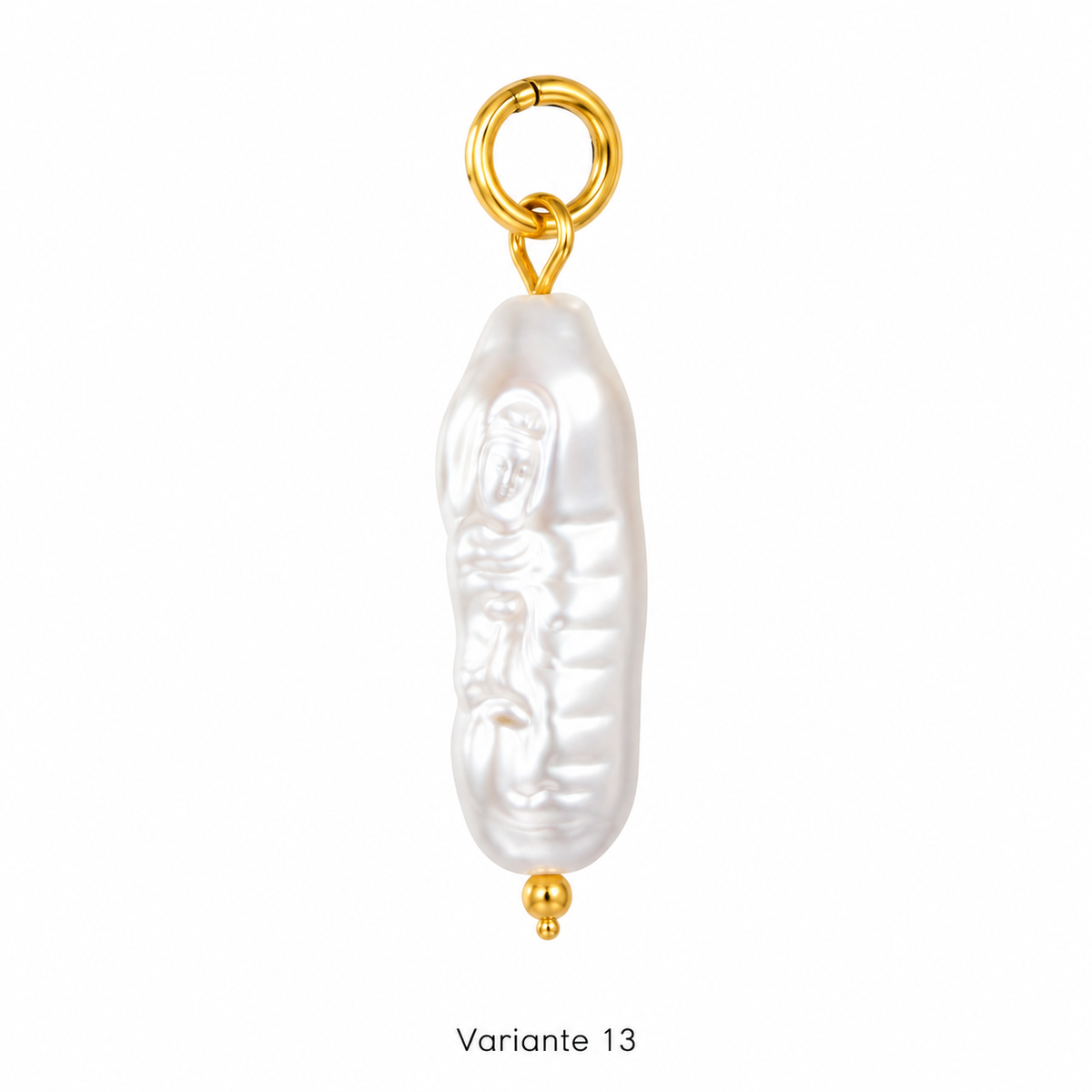 Charm-Kette – Kette zum Kombinieren aus Edelstahl, vergoldet, mit einhängbaren Charms – Ansicht 15