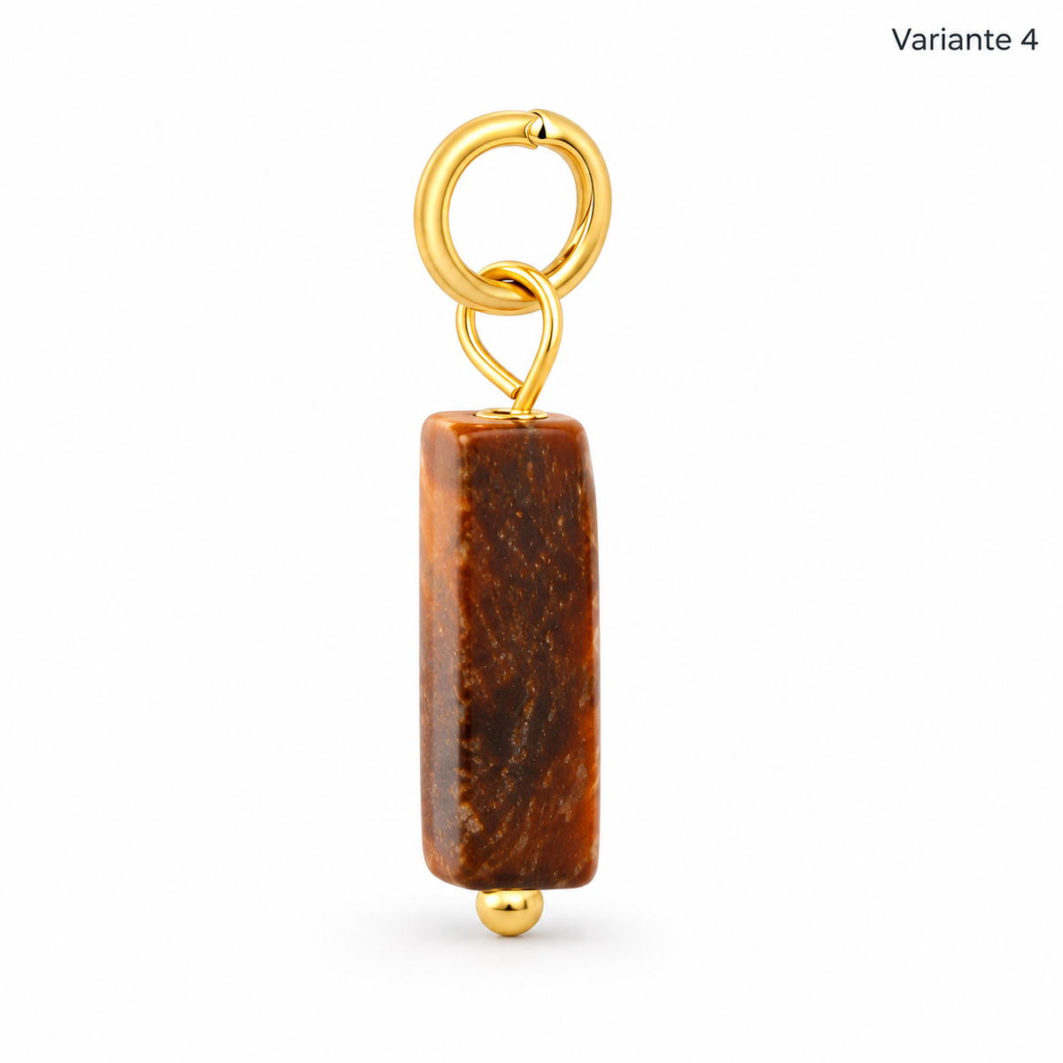 Charm-Kette – Kette zum Kombinieren aus Edelstahl, vergoldet, mit einhängbaren Charms – Ansicht 6